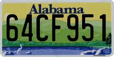 AL license plate 64CF951