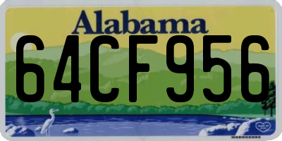 AL license plate 64CF956
