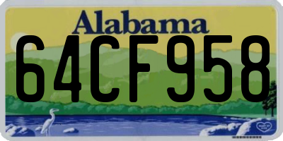 AL license plate 64CF958