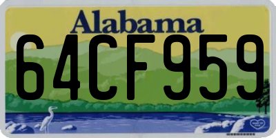 AL license plate 64CF959
