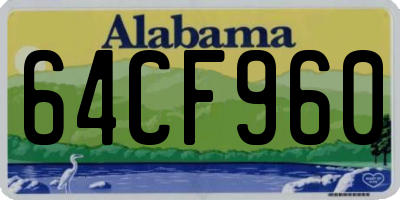 AL license plate 64CF960