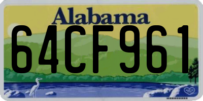 AL license plate 64CF961