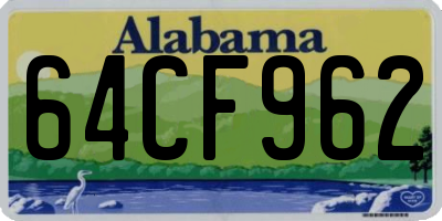 AL license plate 64CF962