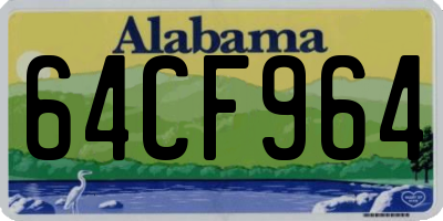 AL license plate 64CF964
