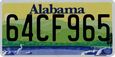 AL license plate 64CF965