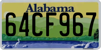 AL license plate 64CF967