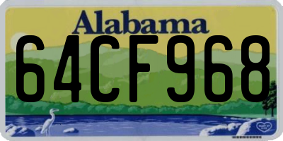 AL license plate 64CF968