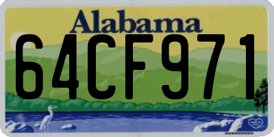 AL license plate 64CF971