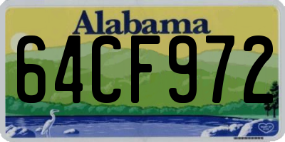 AL license plate 64CF972