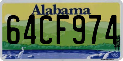 AL license plate 64CF974