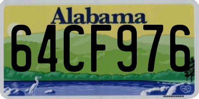 AL license plate 64CF976