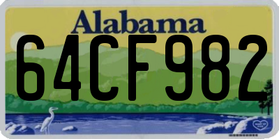 AL license plate 64CF982