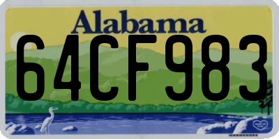 AL license plate 64CF983