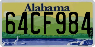 AL license plate 64CF984