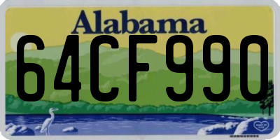 AL license plate 64CF990