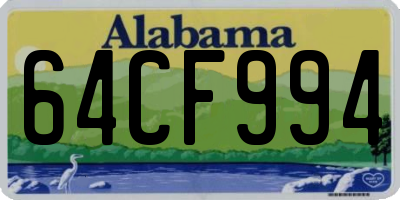 AL license plate 64CF994