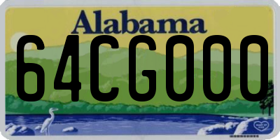 AL license plate 64CG000