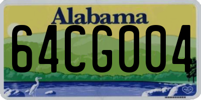 AL license plate 64CG004