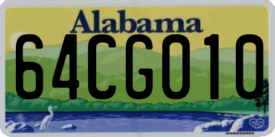 AL license plate 64CG010
