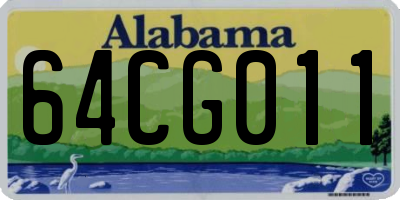 AL license plate 64CG011