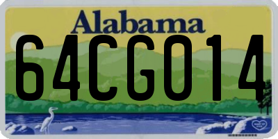 AL license plate 64CG014