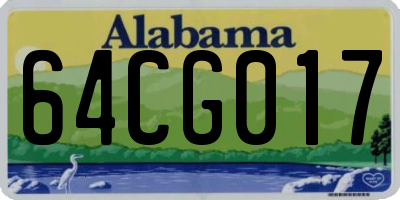 AL license plate 64CG017