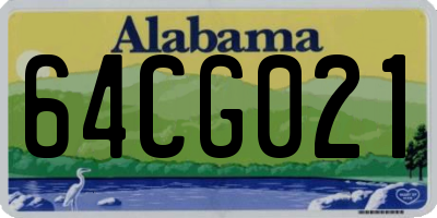 AL license plate 64CG021