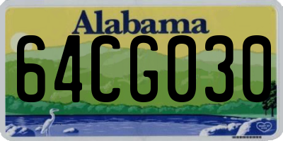 AL license plate 64CG030