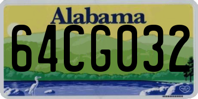 AL license plate 64CG032