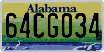 AL license plate 64CG034