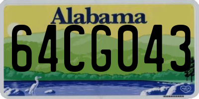 AL license plate 64CG043