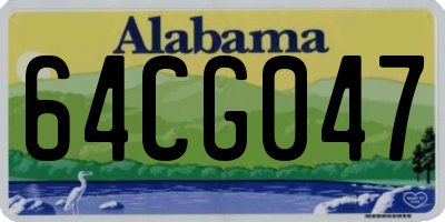 AL license plate 64CG047