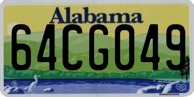 AL license plate 64CG049