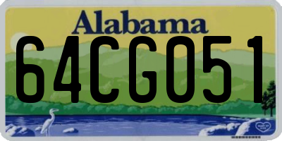 AL license plate 64CG051