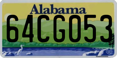 AL license plate 64CG053