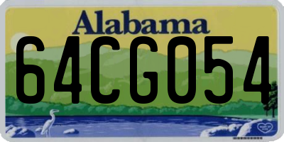 AL license plate 64CG054