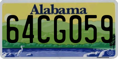 AL license plate 64CG059