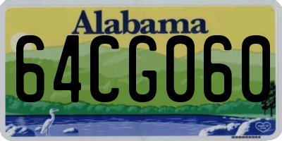 AL license plate 64CG060