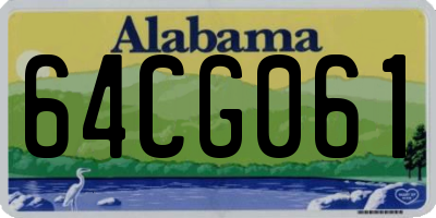 AL license plate 64CG061