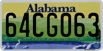 AL license plate 64CG063