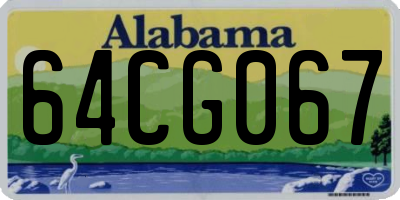 AL license plate 64CG067