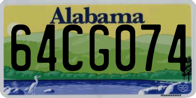 AL license plate 64CG074