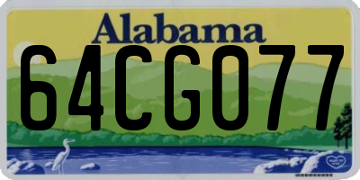 AL license plate 64CG077