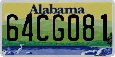 AL license plate 64CG081
