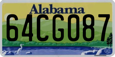 AL license plate 64CG087