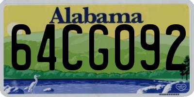 AL license plate 64CG092