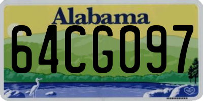 AL license plate 64CG097