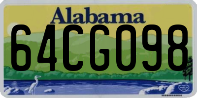 AL license plate 64CG098