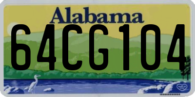 AL license plate 64CG104