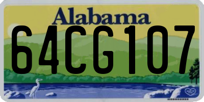 AL license plate 64CG107